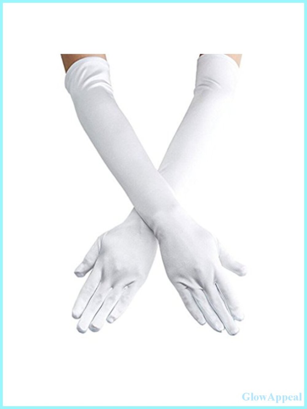 21in Opera Satin Gloves for Women Costume 1920s Elbow Length